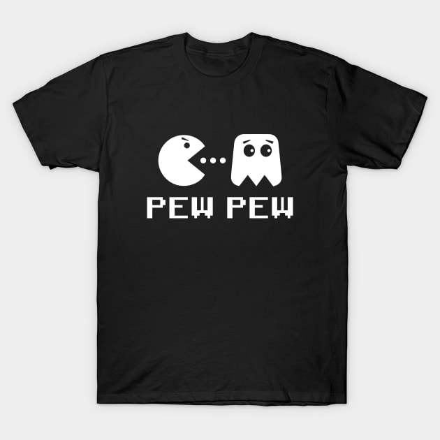 Pew Pew Vintage Video Game Nostalgia T-Shirt by OnyxBlackStudio